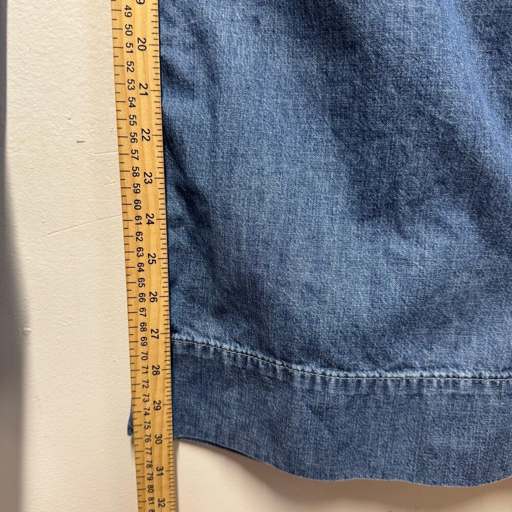 Free People WeTheFree Denim Cargo Pants Wide Leg Utility Streetwear Y2K Cotton L - Picture 10 of 13